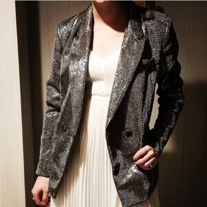 H&M Silver Glitter Blazer
